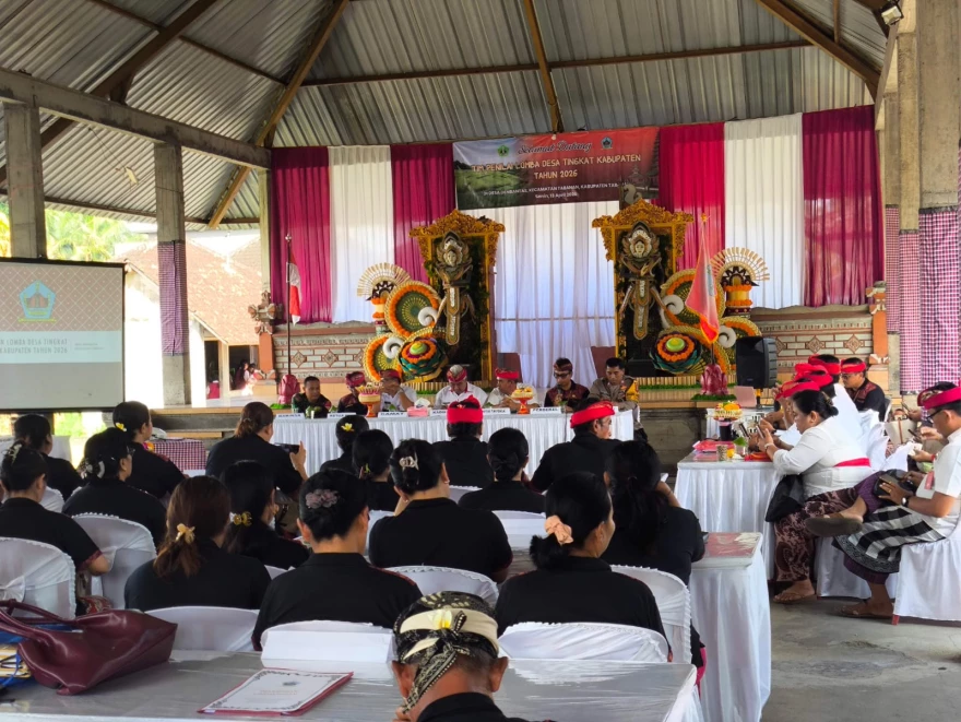 Mewakili Kecamatan Tabanan, Desa Denbantas Terima Tim Penilai Lomba Desa Tingkat Kabupaten Tahun 2026